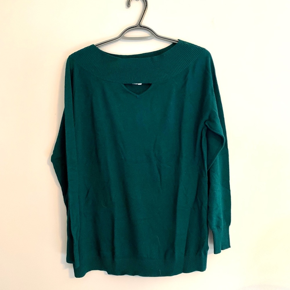 Teal keyhole sweater (L)
